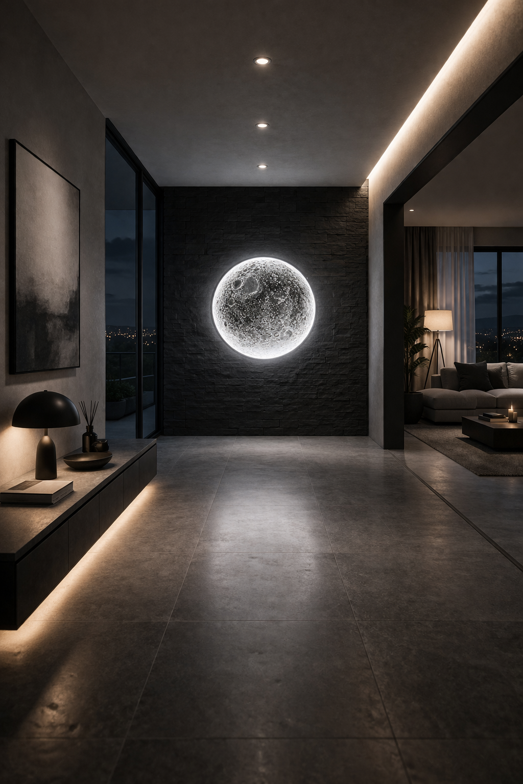 Giant LED Moon Wall Lamp