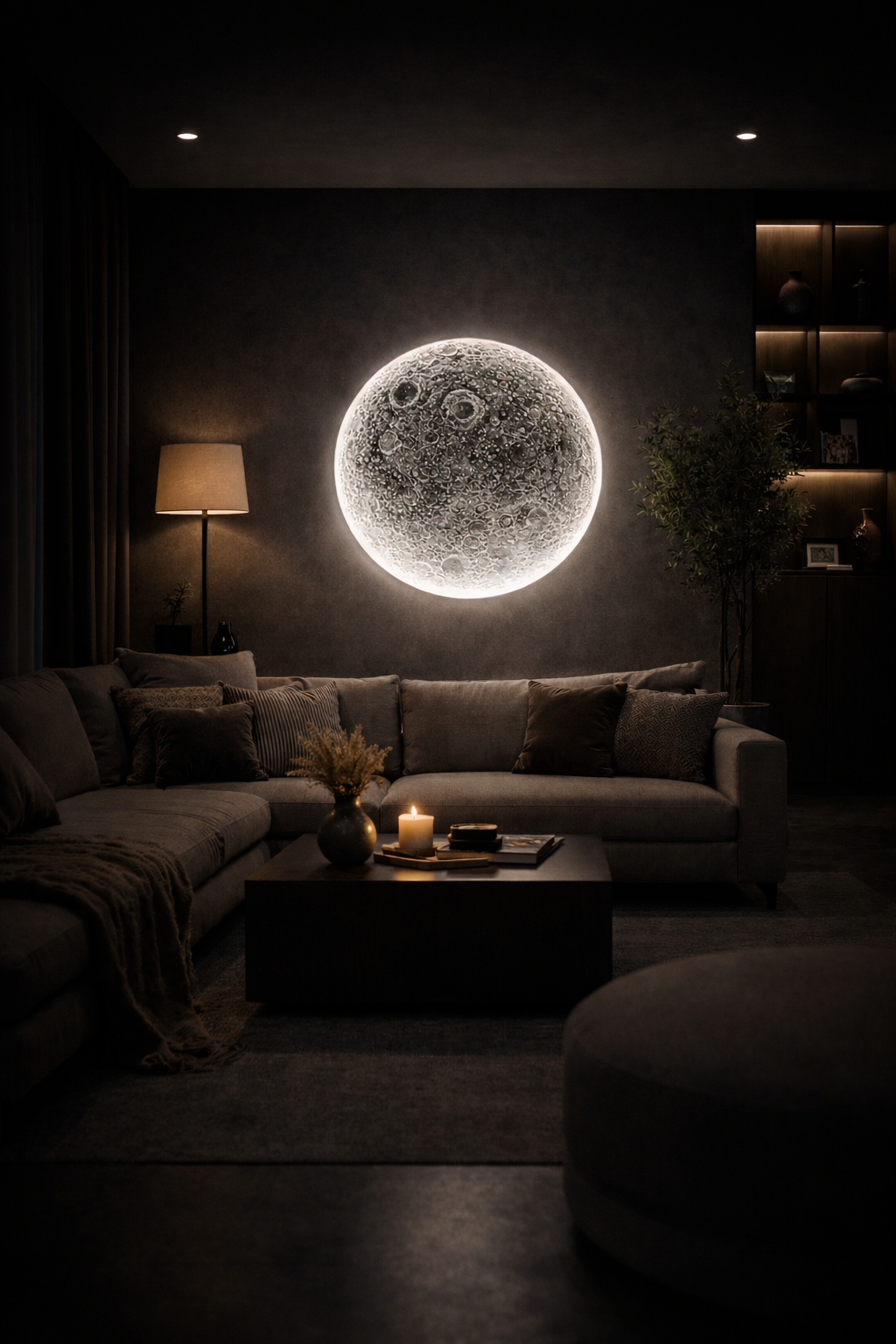 Giant LED Moon Wall Lamp